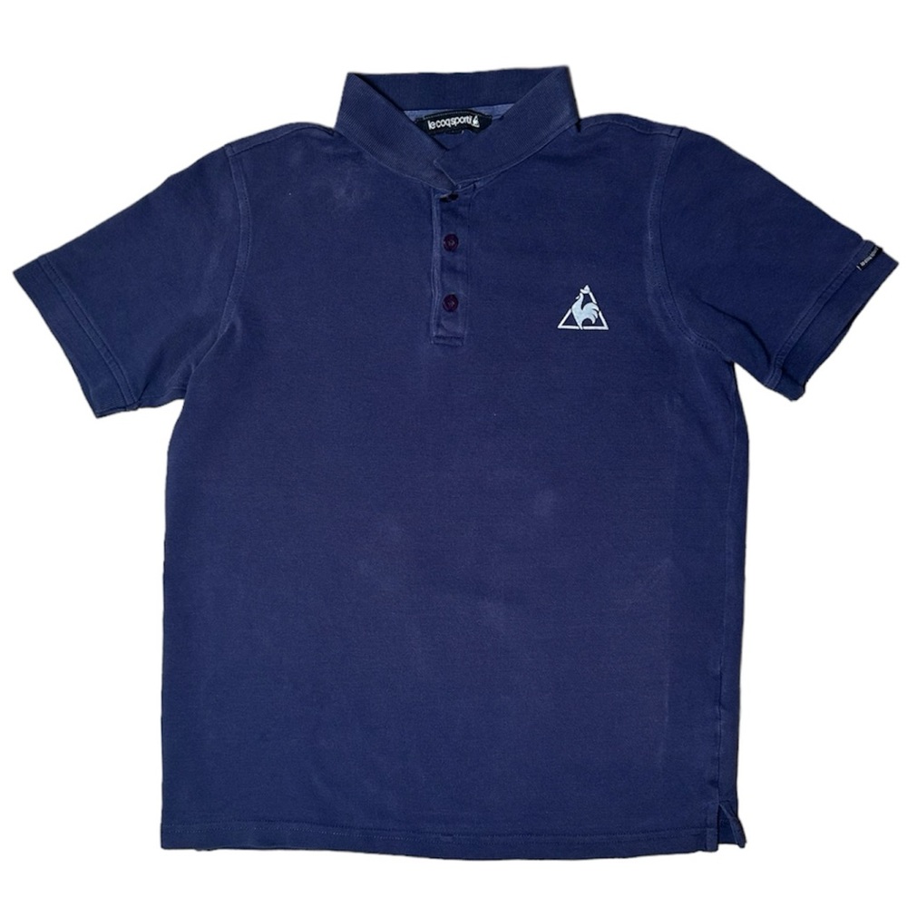 Le Coq Sportif Men's Blue Polo Shirt Short Sleeve Cotton Pique Size Small